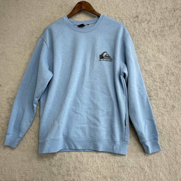 NWOT Quiksilver Men's Size M Blue Crewneck Sweatshirt Cotton/Polyester - Picture 2 of 7